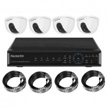 Комплект купольных камер    Falcon EYE      FE-004H-KIT (ДОМ) 500Gb