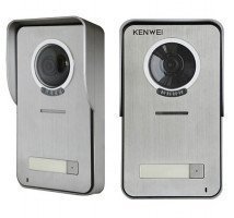Вызывная панель цветного домофона Kenwei KW-S201C-2B-600TVL с козырьком
