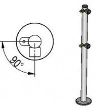 Стойка  ограждения с 2-мя полупетлями L-образная Praktika