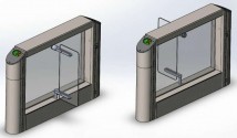 Praktika-t-04-m (900мм) (крайний элемент) - Турникет с распашными створками 